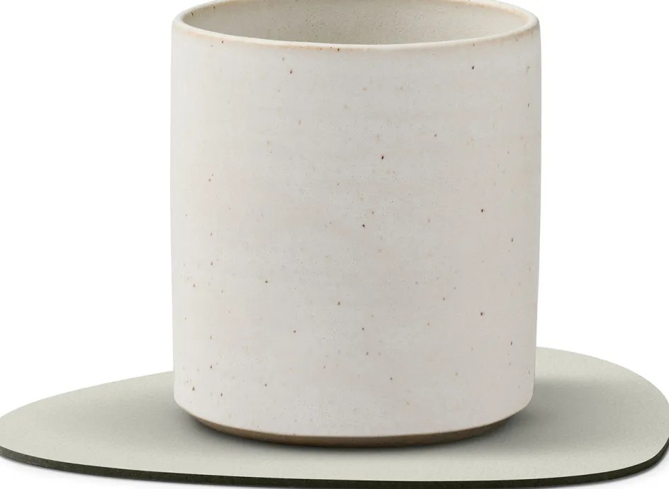 Clearance Lind DNA Curve Recycled Læder Glasbrik 11x13 cm, Nupo Linen