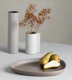 New Lind DNA Curve Stoneware Serveringsfad 30x35x3 cm, Varm Grå
