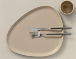 Lind DNA Square Recycled Læder Dækkeserviet , Nupo Oyster White