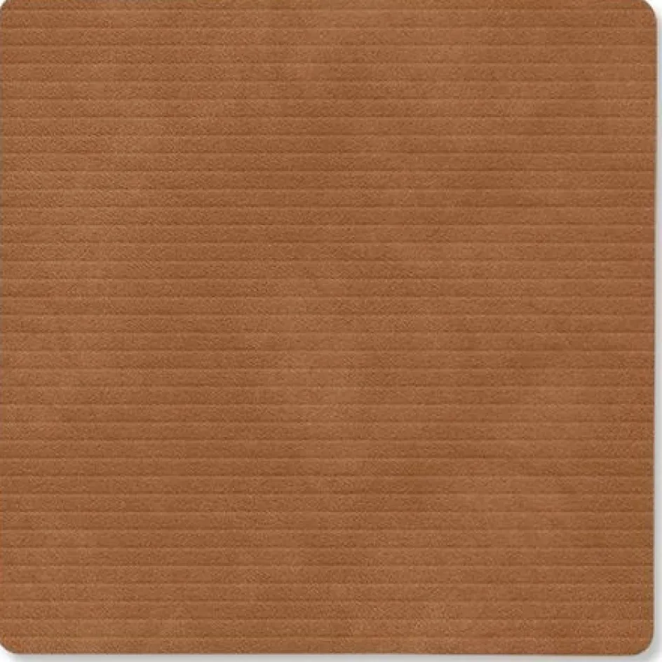 Online Lind DNA Square Recycled Læder Glasbrik 10x10 cm, Corduroy Nature