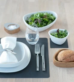 Clearance Lind DNA Square Recycled Læder Gavesæt 35x45 cm, Nupo Sort