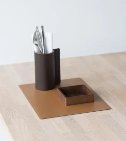 Outlet Lind DNA Square Recycled Læder Dækkeserviet , Serene Natur