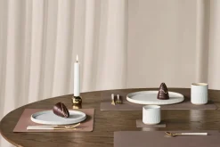 Outlet Lind DNA Square Vendbar Recycled Læder Glasbrik 10x10 cm, Nupo Truffle/Old Rose