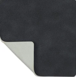 Lind DNA Square Vendbar Recycled Læder Glasbrik 10x10 cm, Cloud Sort/Nupo Metallic