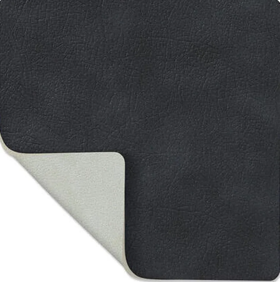 Lind DNA Square Vendbar Recycled Læder Glasbrik 10x10 cm, Cloud Sort/Nupo Metallic