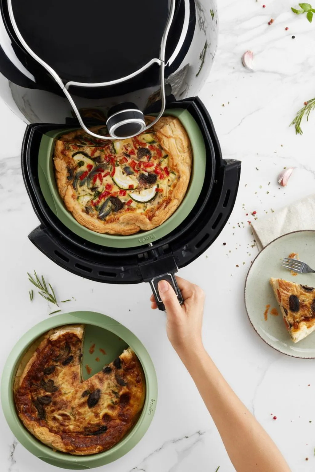 Air Fryer-form , Grøn Tilberedningsapparater