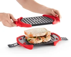Lékué Madlavning I Mikrobølgeovn > Grill til Mikroovn 25 cm, Rød/Sort