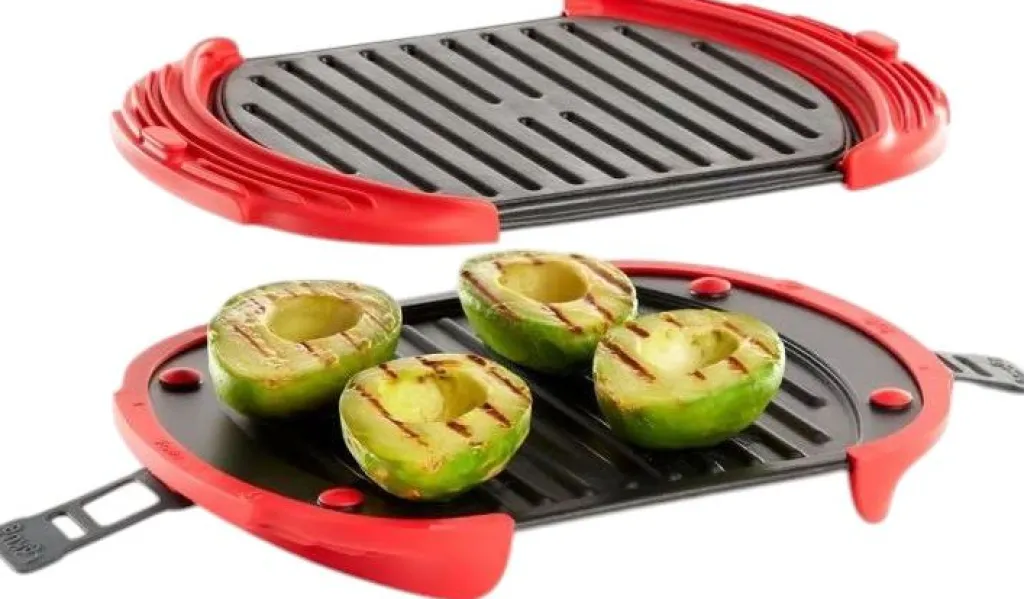 Hot Grillbakke t. Mikrooven 25,2 cm, Rød Madlavning I Mikrobølgeovn