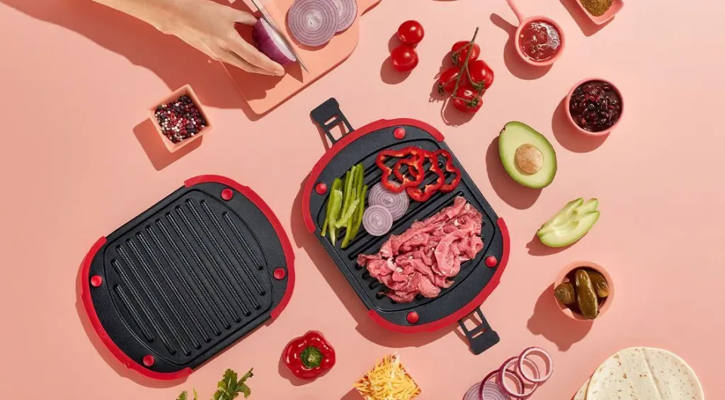 Hot Grillbakke t. Mikrooven 25,2 cm, Rød Madlavning I Mikrobølgeovn