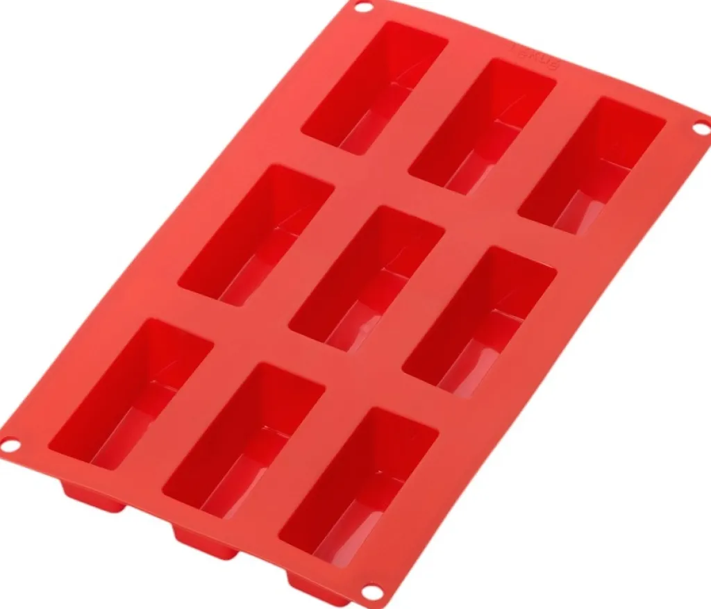 Clearance Kageform 9 Huller 30 cm, Rød Bageforme