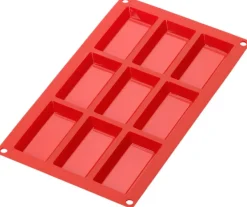 Best Lékué Kageform Financier 9 Huller 30 cm, Rød