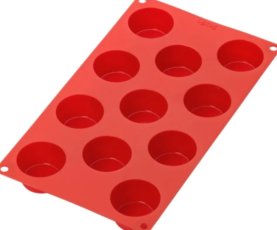 Outlet Lékué Muffinform 11 Huller 30,5 cm, Rød