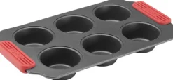 Lékué Bageforme > Muffinform m. Non-stick 6 stk, Grå