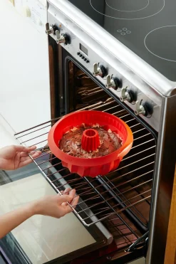 Clearance Savarin Kageform Dyb , Rød Bageforme
