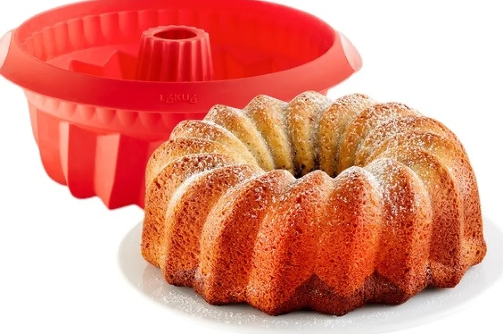 Clearance Savarin Kageform Dyb , Rød Bageforme