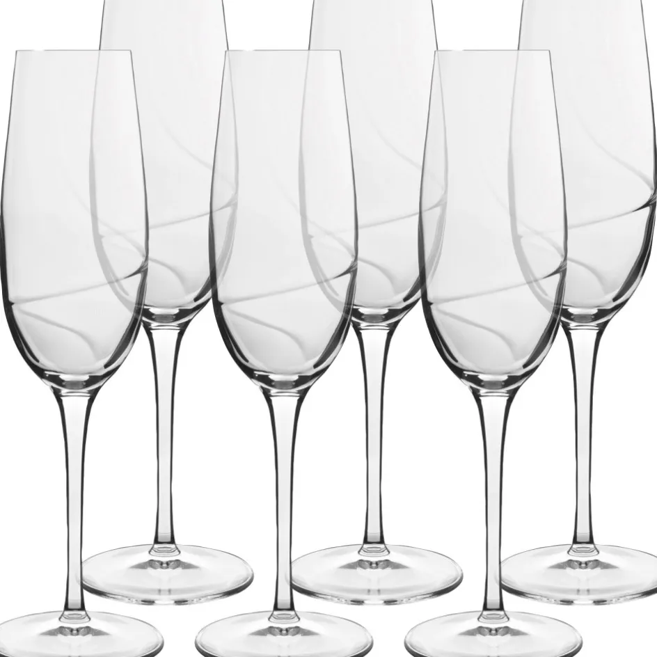Hot Luigi Bormioli Aero Champagneglas 6 stk. 23,5 cl