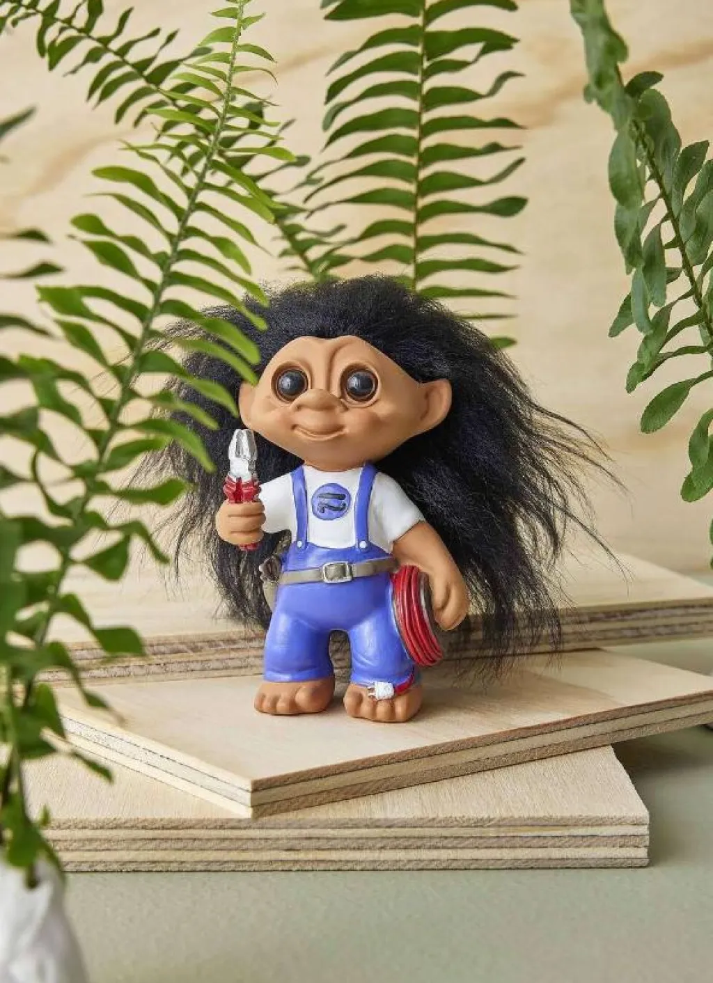 Hot Lykketrold 9 cm, Elektriker Stue|Træfigurer Og Figurer