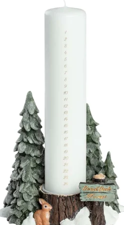 Lykketrolde Lysestager|Julelys > Lykketrold Familien Grandam Kalenderlysestage H18 cm