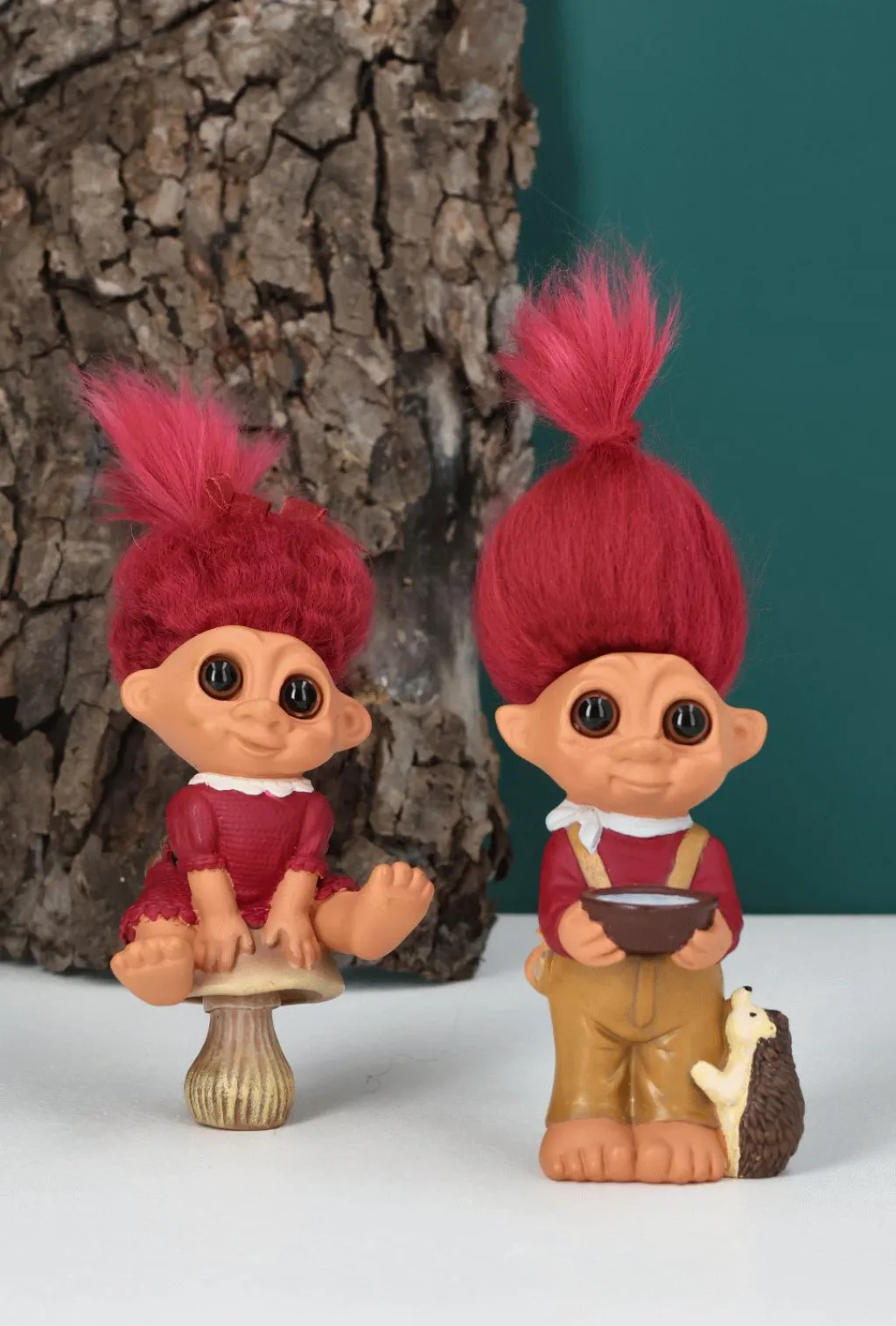 Lykketrolde Stue|Træfigurer Og Figurer > Lykketrold Familien Grandam, Nevøen