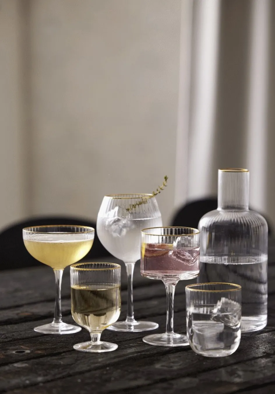 Online Lyngby Glas Palermo Tumbler Vandglas Gold 4 stk. 35 cl