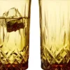Lyngby Glas Vandglas > Sorrento Highballglas 4 stk. 38 cl, Amber