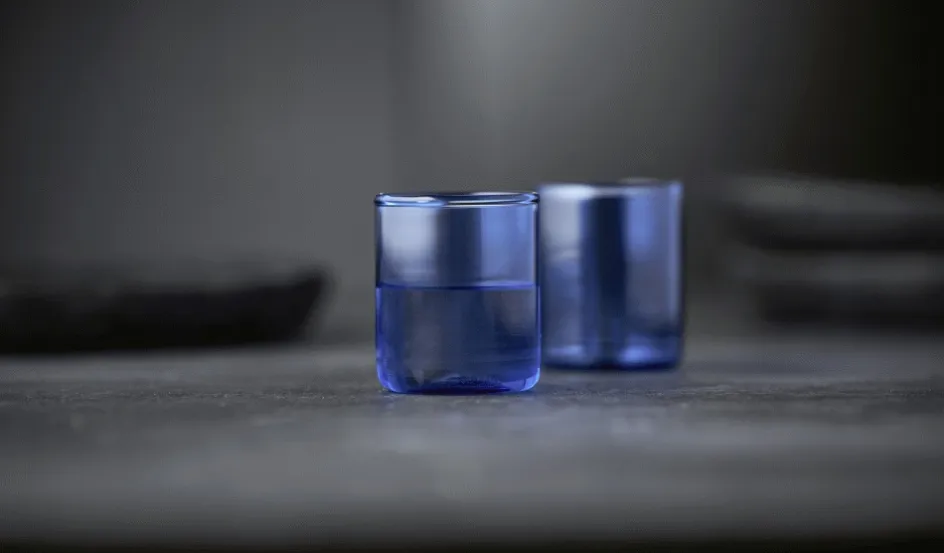 Hot Lyngby Glas Torino Shotglas 2 stk. 6 cl, Blå