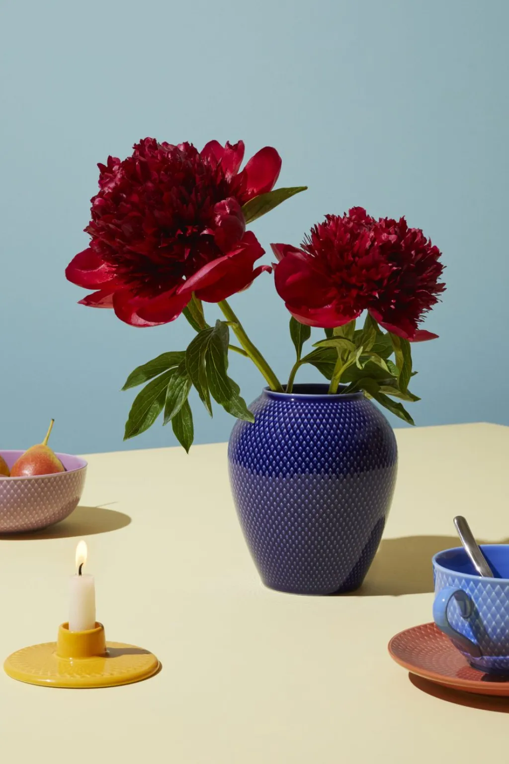 Best Rhombe Color Vase H16,5 cm, Mørk Blå Stue|Vaser