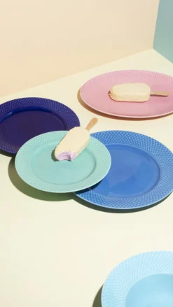 Best Lyngby Porcelæn Rhombe Color Tallerken 27 cm, Blå