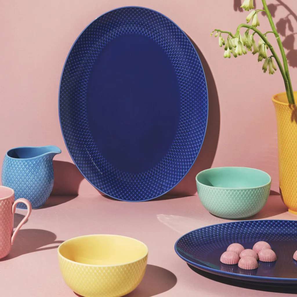 Lyngby Porcelæn Spisestue|Fade > Rhombe Color Ovalt Serveringsfad 35 cm,