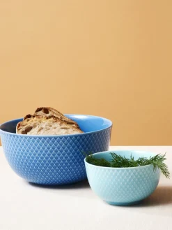 Lyngby Porcelæn Rhombe Color Serveringsskål Ø17,5 cm, Blå