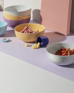 Sale Lyngby Porcelæn Rhombe Color Skål Ø15,5 cm, Lilla