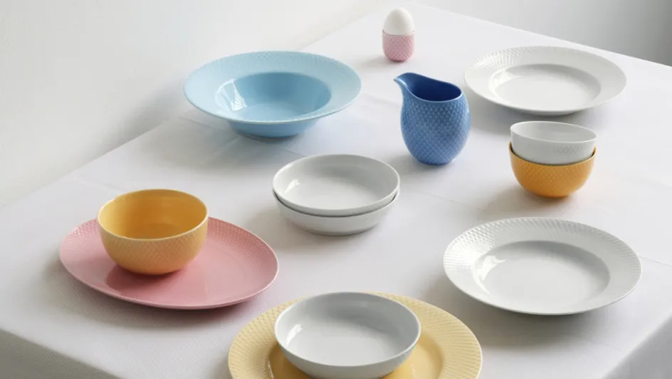 Hot Lyngby Porcelæn Rhombe Color Mælkekande 39 cl, Blå