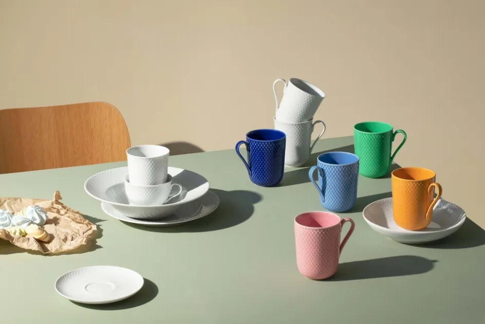 Outlet Lyngby Porcelæn Rhombe Color Krus m. Hank 33 cl, Rosa