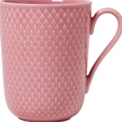 Outlet Lyngby Porcelæn Rhombe Color Krus m. Hank 33 cl, Rosa