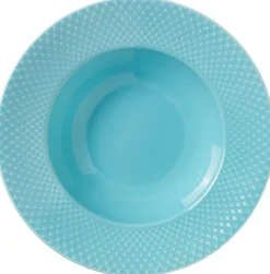 Hot Lyngby Porcelæn Rhombe Color Dyb Tallerken 24,5 cm, Turkis