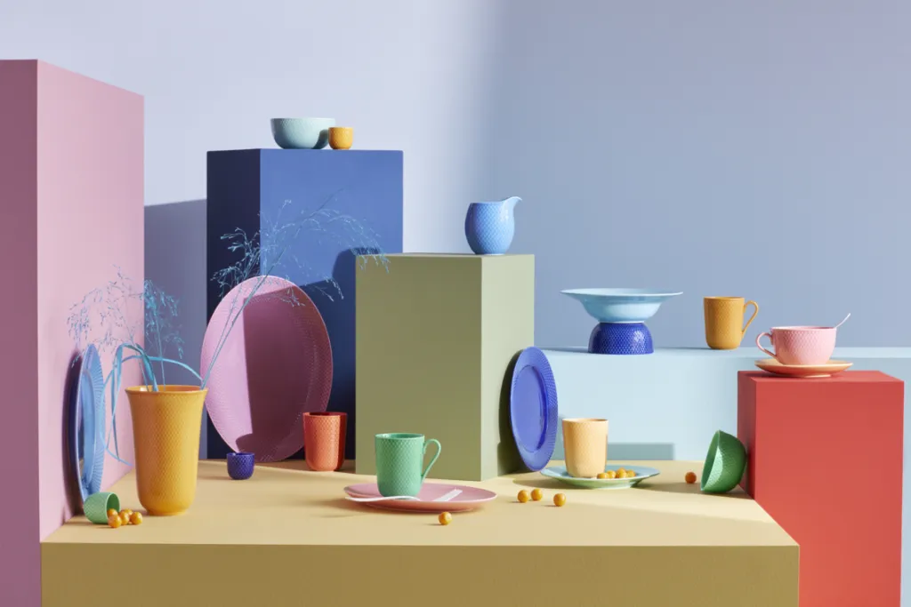 Lyngby Porcelæn Krus > Rhombe Color Krus m. Hank 33 cl,