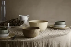 Outlet Lyngby Porcelæn Rhombe Earth Serveringsskål Ø22 cm, Marble