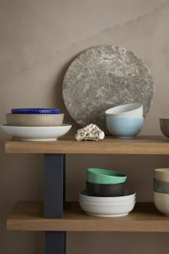 New Lyngby Porcelæn Rhombe Earth Skål Ø11 cm, Slate
