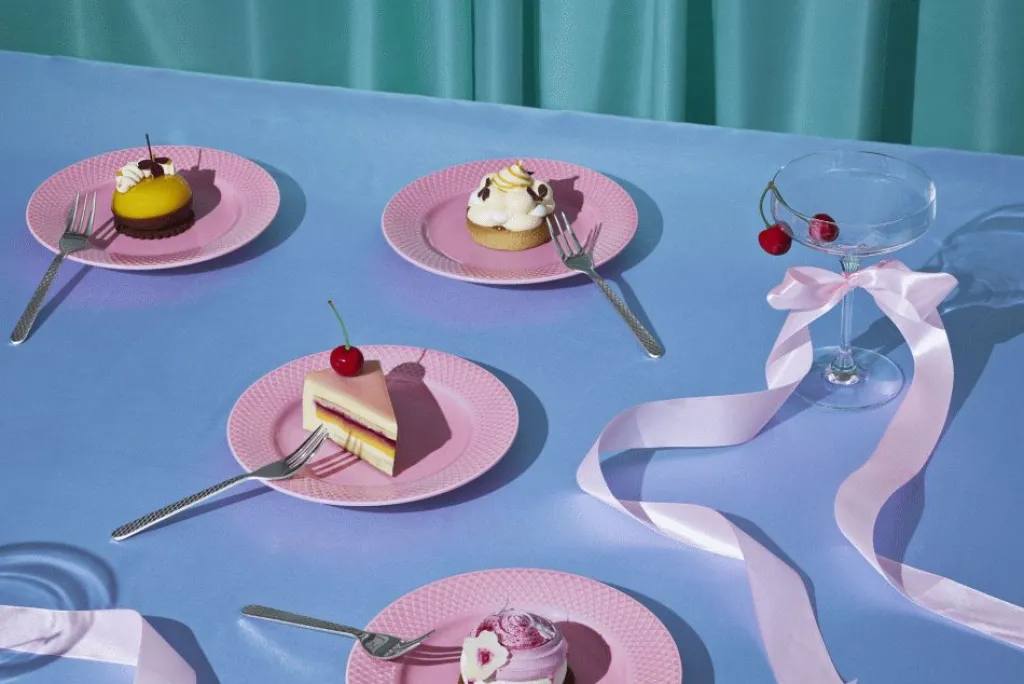 Lyngby Porcelæn Kagegafler > Rhombe Kagegaffel 4 stk, Stål