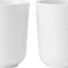 Lyngby Porcelæn Krus > Rhombe Krus 2 stk. 33 cl, Hvid