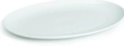 Lyngby Porcelæn Spisestue|Fade > Rhombe Ovalt Serveringsfad , Hvid