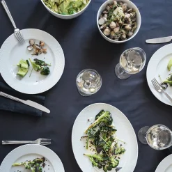 Best Lyngby Porcelæn Rhombe Serveringsskål , Hvid