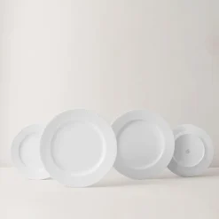 Outlet Lyngby Porcelæn Rhombe Tallerken , Hvid