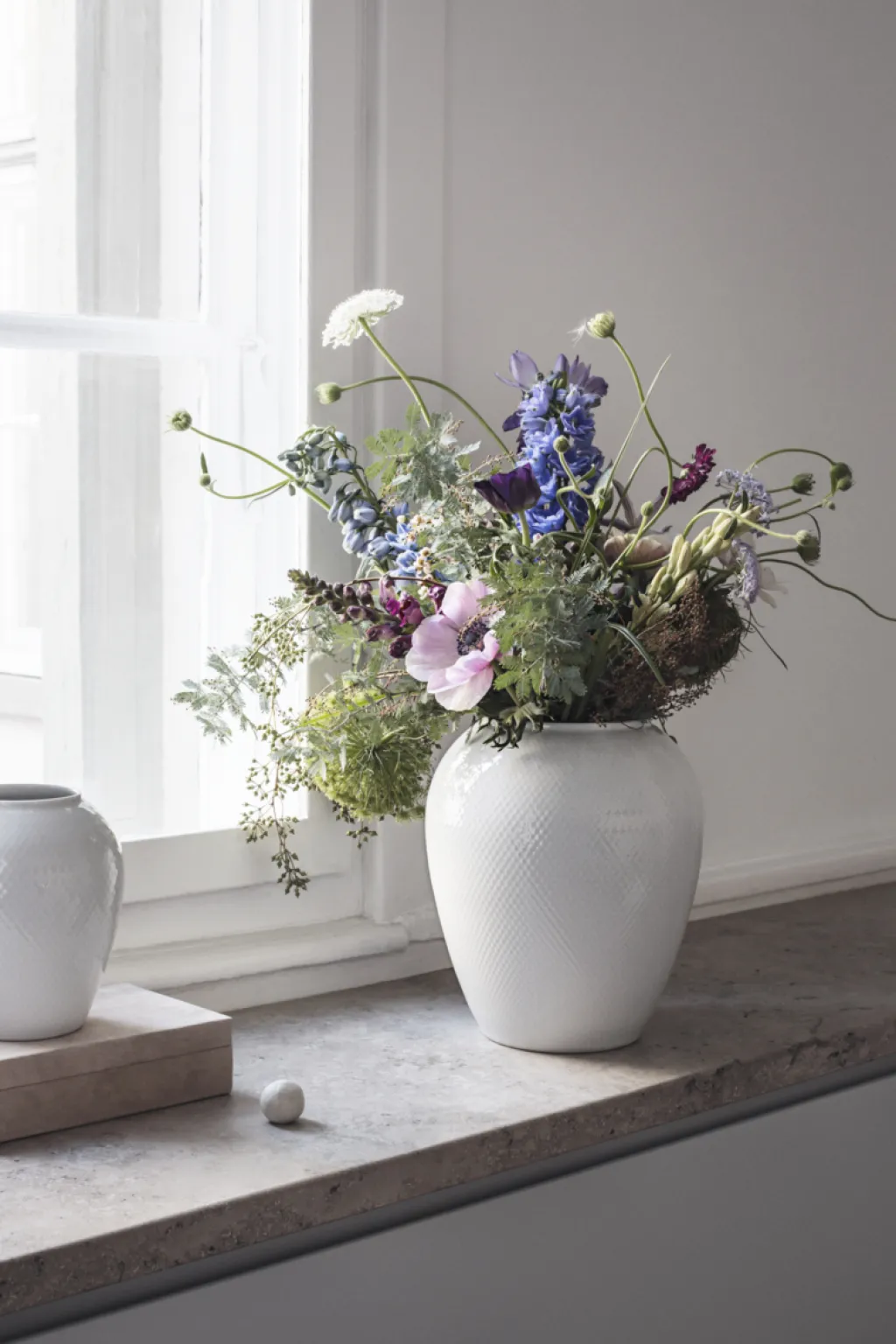 Best Rhombe Vase H25 cm, Hvid Stue|Vaser