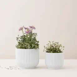 Sale Lyngby Porcelæn Urtepotteskjuler H, Hvid