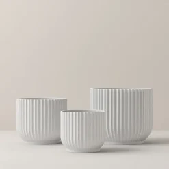 Sale Lyngby Porcelæn Urtepotteskjuler H, Hvid