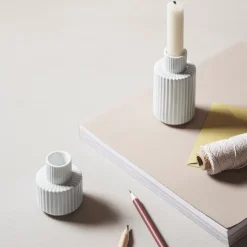 Hot Lyngby Porcelæn Lysestage H, Hvid