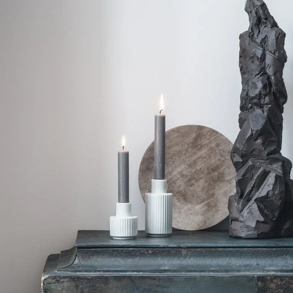 Hot Lyngby Porcelæn Lysestage H, Hvid