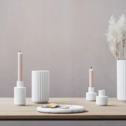 Lyngby Porcelæn Lysestager > Lysestage H, Hvid
