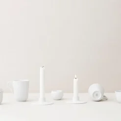 New Lyngby Porcelæn Rhombe Lysestage H3 cm, Hvid